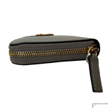 Versace Leather Continental Wallet Zip Around Grainy Calf Pre Owned