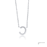 Initial “C” Pendant Necklace 14K White Gold Diamond | Diamonds | 17.4” Chain