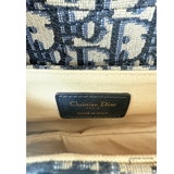 CHRISTIAN DIOR Mini Blue Oblique Canvas Dior Saddle Bag Pre-Owned