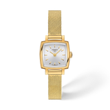 Tissot Lovely Square 20mm T058.109.33.031.00 Silver Dial Gold PVD Women's Watch