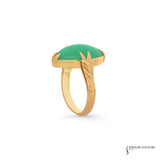 Characias - 23KT Yellow Gold Vintage Jadeite Ring