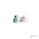 Laevis - 14KT White Gold Tsavorite Stud Earrings