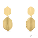 Althea - 14KT Yellow Gold Geometric Drop Earrings