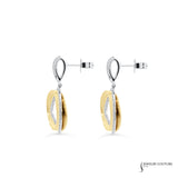 J'adore -  14KT Two-Tone Diamond Drop Earrings