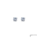 Vinca - 14KT White Gold Lab Grown Diamond Stud Earrings