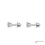 Vinca - 14KT White Gold Lab Grown Diamond Stud Earrings