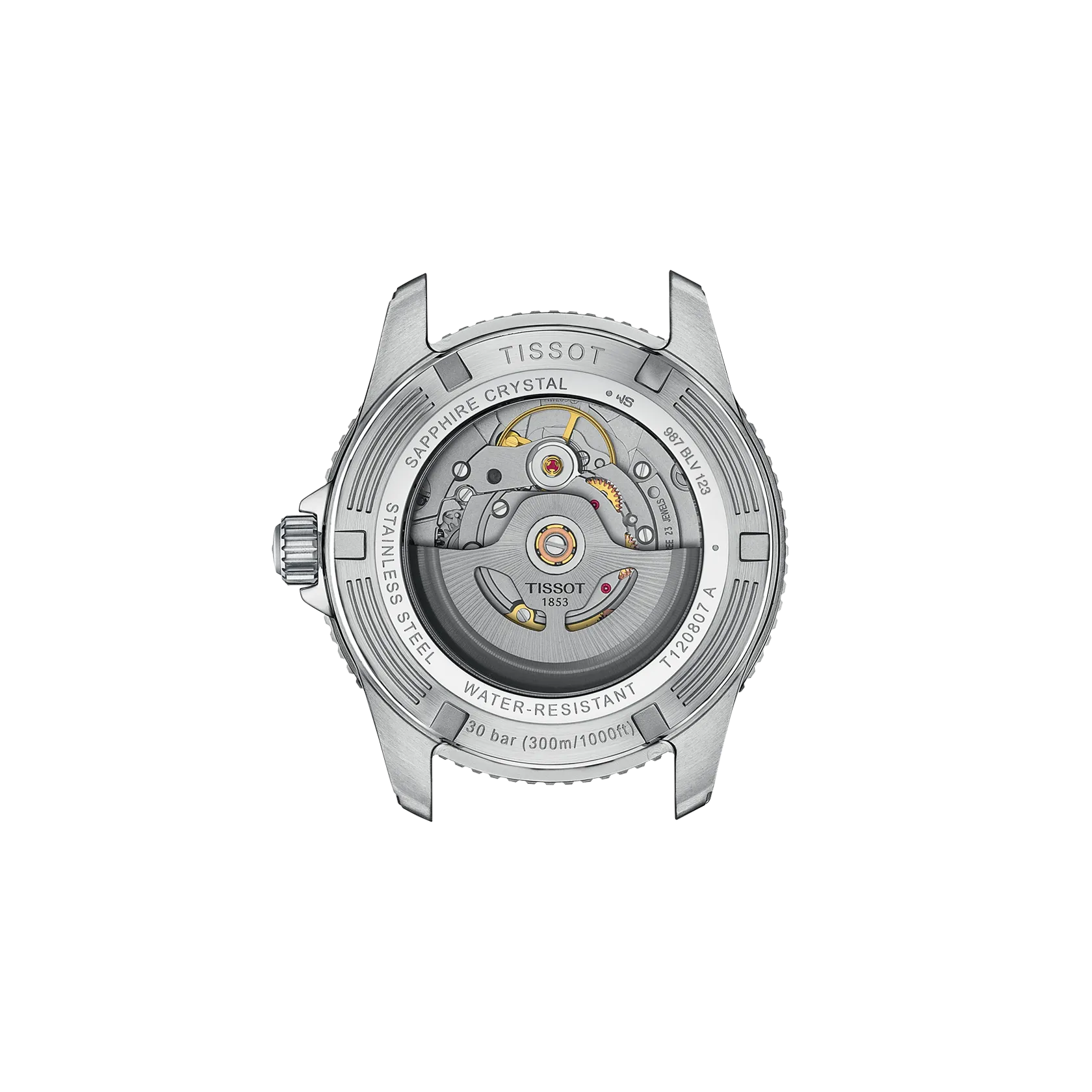 Tissot Seastar 1000 Powermatic 80 see-through caseback