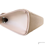 Saint Laurent Pre-Owned Envelope Medium In Quilted Grain De Poudre Embossed Leather Flap Bag Nude Pink