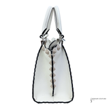 Fendi Mini 3Jours Handle Bag Ivory/White Color Scalloped Calfskin Mini Pre-Owned