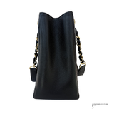 CHANEL Black Caviar GST Leather Grand Shopping Tote In Black Pre-Owned