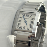 Cartier Tank Française 2384 20mm Stainless Steel White Dial Quartz Ladies Watch Pre-Owned | In-Store
