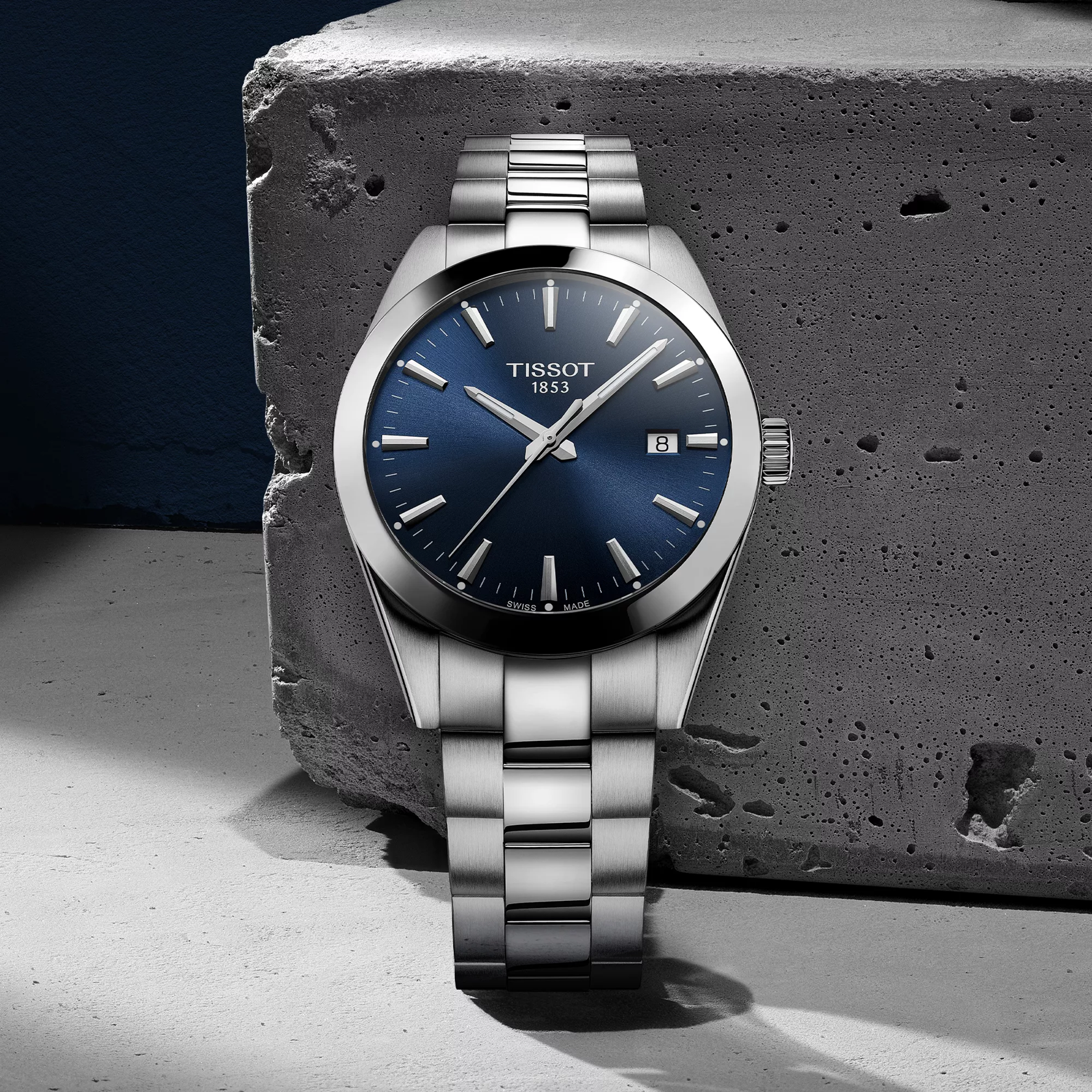 Tissot Gentleman 40mm blue dial lifestyle