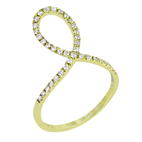 Midi Fashion Hand Ring in 18k Gold with Diamonds