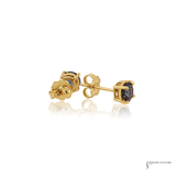 14KT Yellow Gold Synthetic Alexandrite Stud Earrings