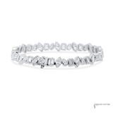14K White Gold Lab Grown Diamond Bezel Tennis Bracelet 12.51 CT TW F/VS1