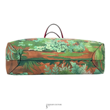 GUCCI GG Supreme Monogram Tian Medium Shopping Tote Beige Multicolor Red Pre-Owned Authentic