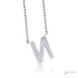 14K White Gold Diamond Letter N Initial Necklace – Adjustable 18” Chain – Personalized Fine Jewelry Gift for Her