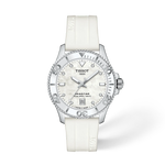 Tissot Seastar 1000 36mm T120.210.17.116.00 Mother-of-Pearl Diamond Dial White Strap Watch