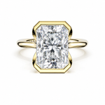 Tacori 435EC Founder's north-south radiant cut semi-bezel engagement ring in 14K yellow gold, front view