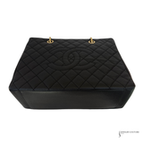 CHANEL Black Caviar GST Leather Grand Shopping Tote In Black Pre-Owned