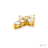 14K Yellow Gold Lab-Grown Diamond Cross Pendant Elegant Cluster Cross | Fine Jewelry