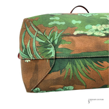 GUCCI GG Supreme Monogram Tian Medium Shopping Tote Beige Multicolor Red Pre-Owned Authentic