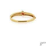 Geranium-  14KT Yellow Gold Pear Ruby Bracelet