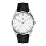 Tissot PR 100 Quartz 40mm Silver Dial Watch T150.410.16.011.00 | Brown Leather Strap