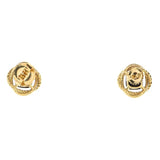 David Yurman Infinity Stud Earrings in 18K Yellow Gold & Black Onyx Pre-Owned