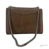 GUCCI Dionysus Medium Brown shoulder bag Suede and Leather Taupe Pre-Owned