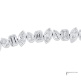 14K White Gold Lab Grown Diamond Bezel Tennis Bracelet 12.51 CT TW F/VS1