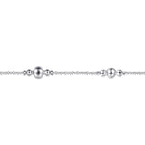 Gabriel & Co. 925 Sterling Silver Bujukan Beaded Station Bracelet TB4480SVJJJ | 7 Inch