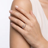 925 Sterling Silver Bujukan and Aquamarine Bypass Ring