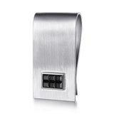 925 Sterling Silver Money Clip with Titanium Square Inlay | In-Store