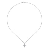 Gabriel & Co. 925 Sterling Silver Openwork Diamond Cross Necklace | NK3261SV5JJ