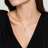 Gabriel & Co. 925 Sterling Silver Openwork Diamond Cross Necklace | NK3261SV5JJ