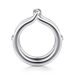 Gabriel & Co. twisted sterling silver Oura ring enhancer, alternate view