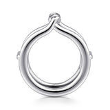 Gabriel & Co. twisted sterling silver Oura ring enhancer, alternate view
