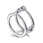 Gabriel & Co. twisted smart ring enhancer, side view