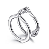 Gabriel & Co. twisted smart ring enhancer, side view