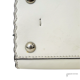 Fendi Mini 3Jours Handle Bag Ivory/White Color Scalloped Calfskin Mini Pre-Owned
