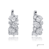 14K White Gold Lab-Grown Diamond Hoop Earrings  | Luxury Hoops F-G/VS