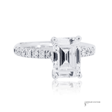 Verragio Vanguard Platinum Engagement Ring with Diamond Band – Custom Center Stone | Designer One-of-a-Kind Ring