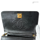 Vintage CHANEL 24k Gold Plated Mini Full Flap pre-Loved