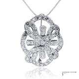 DecoAge One-of-a-Kind Diamond Brooch in 14K White Gold | 5.50 CTW | Handcrafted Masterpiece