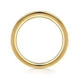 14K Yellow Gold 5 Stone Burnish Set Marquise Diamond Anniversary Band - 0.16 c