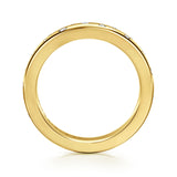 14K Yellow Gold Burnish Diamond Anniversary Band - 0.24 ct