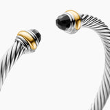 David Yurman Classic Cable Bracelet Sterling Silver & 14K Yellow Gold Designer Bracelet Pre-Owned