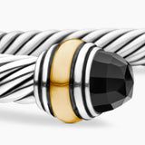 David Yurman Classic Cable Bracelet Sterling Silver & 14K Yellow Gold Designer Bracelet Pre-Owned