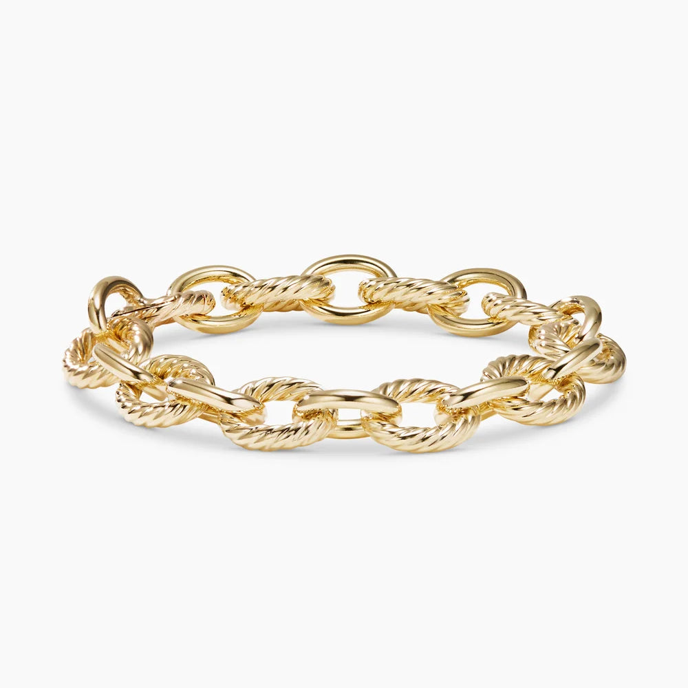 David Yurman Oval Link Chain Bracelet 12mm in 18K Yellow Gold Pre-Owned